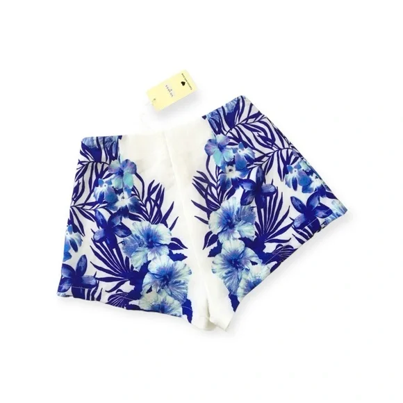 new LF into ๐ Festival Hibiscus Print Chiffon Short ๐ Jewel Tone Blue Purp ๐ 6 - Picture 5 of 16